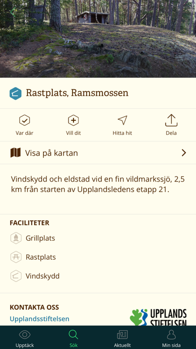 Uppsala läns Naturkarta Screenshot