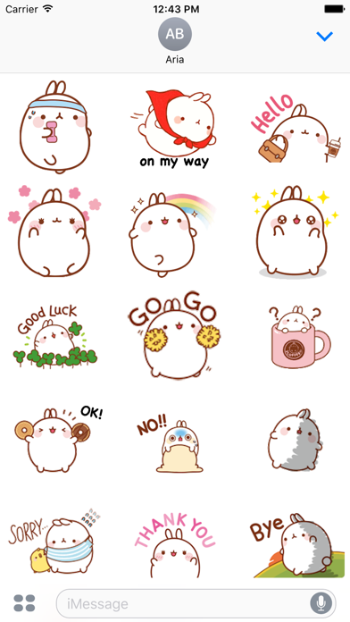 Animated Cute Molang Rabbit screenshot 2