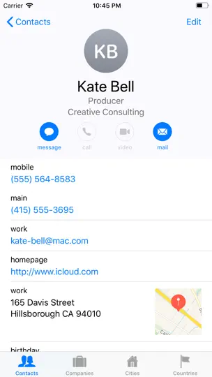 Captura de pantalla de Contacts XT: Contactos en iPhone 1