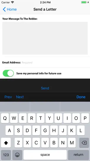 Write To The Ohel iPhone Screenshot 2