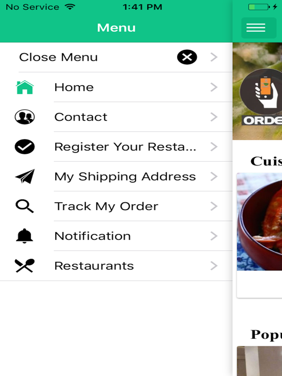Dish8Door iPad screenshot