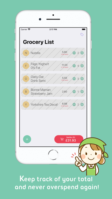Mindy : Grocery List iPhone screenshot 4 - Productivity app