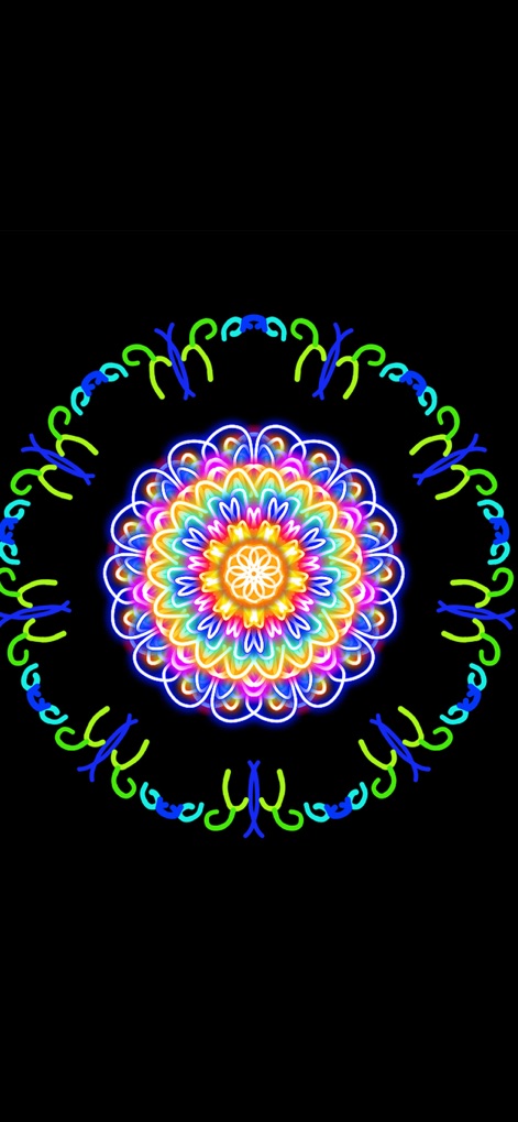 Kaleidoscope Drawing Pad - Discover how Kaleidoscope Drawing Pad creates dazzling symmetrical patterns with its glow neon brushes, transforming simple strokes into intricate art.