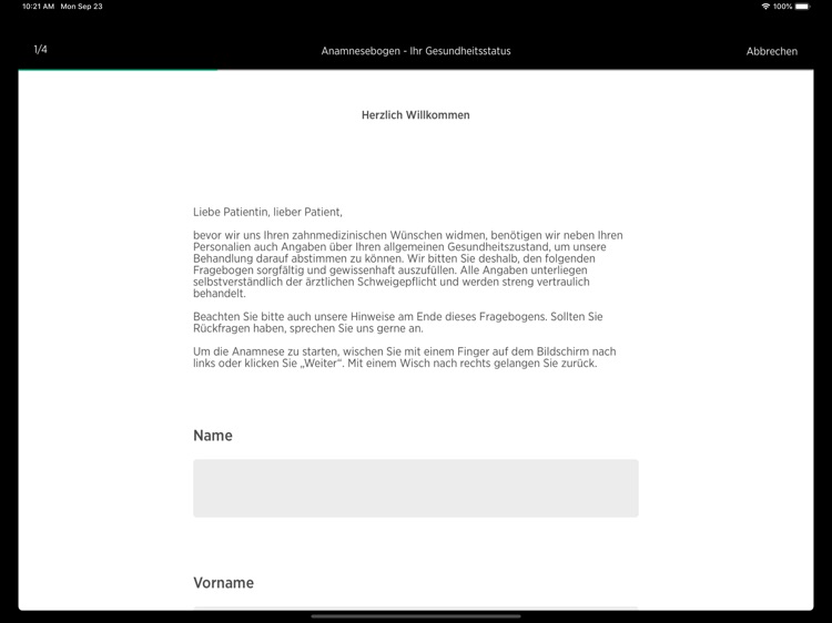 Digitale Anamnese