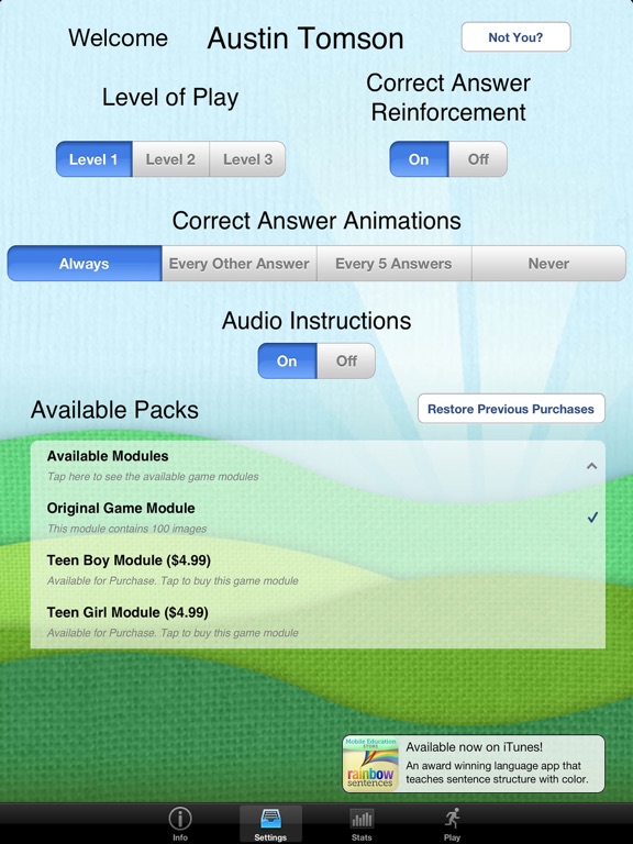 SentenceBuilder™ for iPad iPad screenshot 7 - Education app