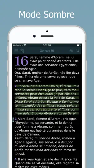 Capture d'écran de La Bible Bilingue En Français sur iPhone 4