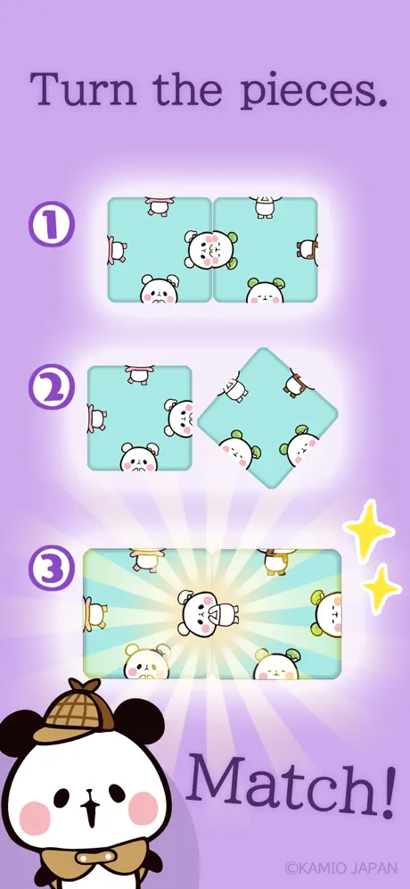 Turn-piece Puzzle: Mochi Panda