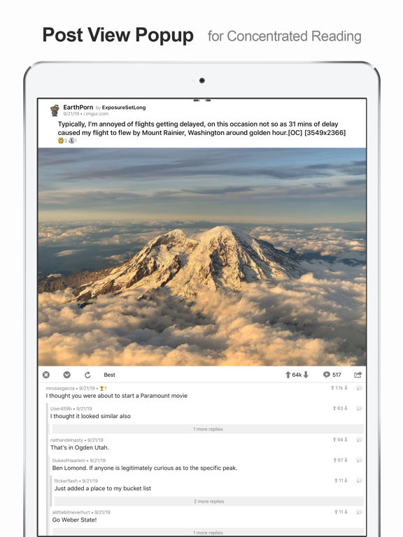 MultiTab for Reddit iPad screenshot 4 - News app