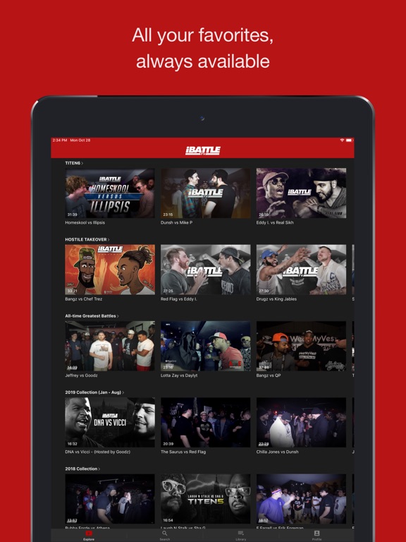 iBattleTV iPad screenshot 3 - Entertainment app