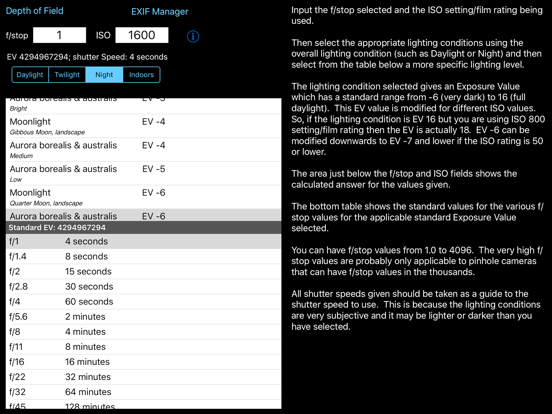 Screenshot #6 pour Exposure Calculator