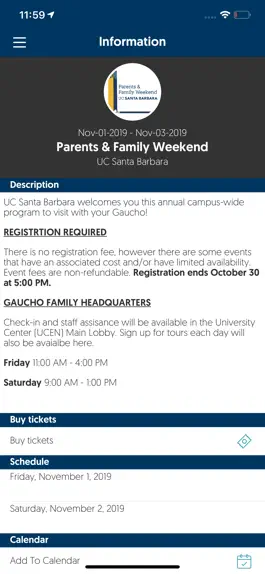 Game screenshot UC Santa Barbara Events hack
