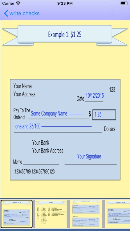 write checks