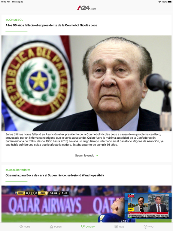 A24 iPad screenshot 5 - News app