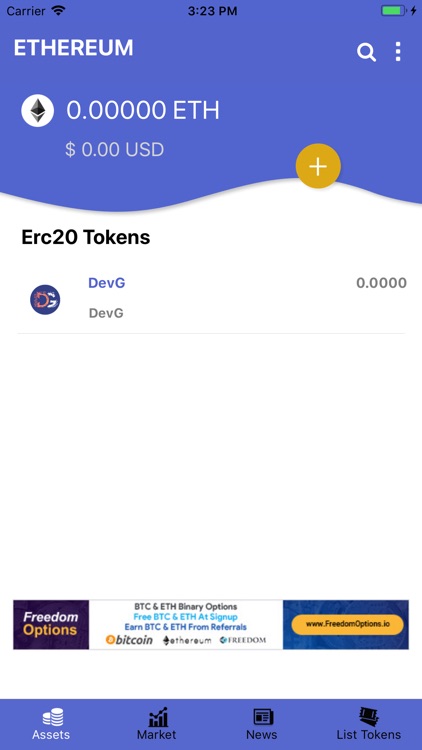 Ethereum & ERC20Tokens Wallet