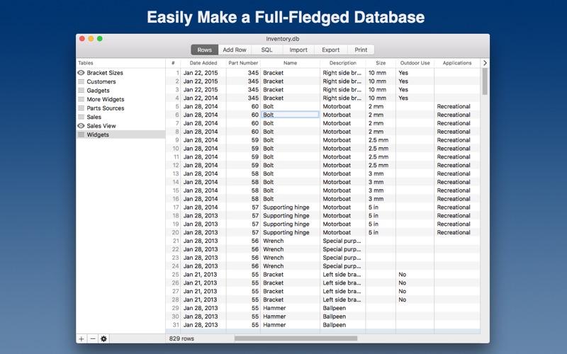 General DB Screenshot