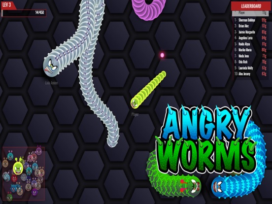 Screenshot #5 pour Angry Worms.io