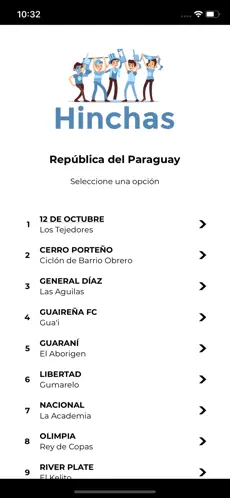 Captura de Pantalla 1 Hinchas iphone