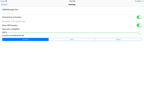 Catch-Me iPad screenshot 2 - Navigation app