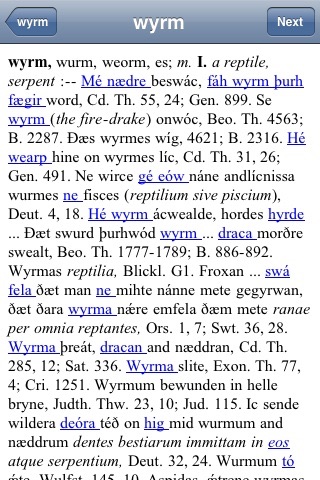 Old English Dictionary screenshot 2
