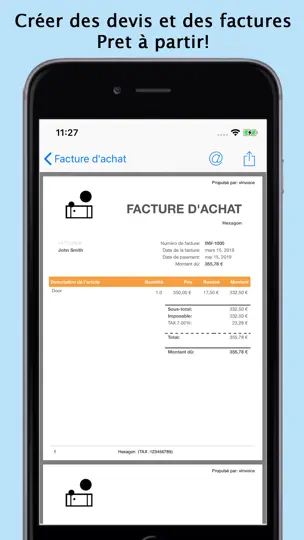 Capture d'écran de Easy Invoice Pro - PDF sur iPhone 1