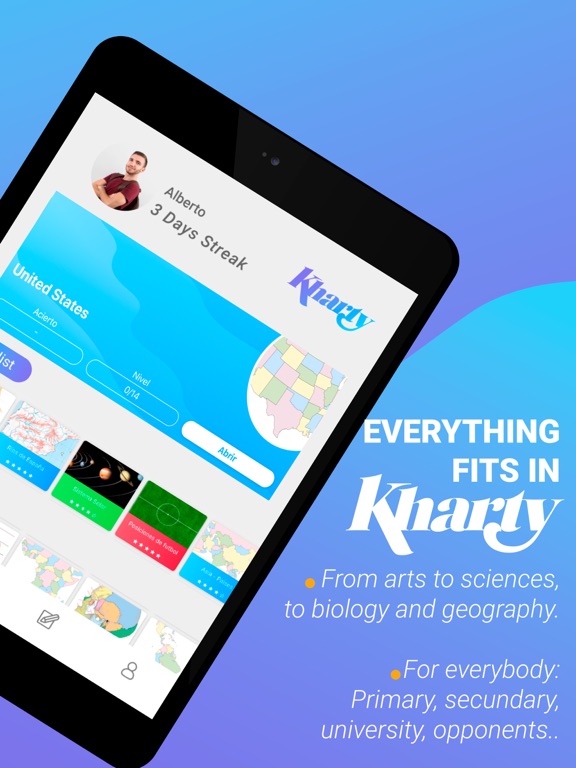 Kharty - Educational Quiz Game iPad screenshot 4 - Education app