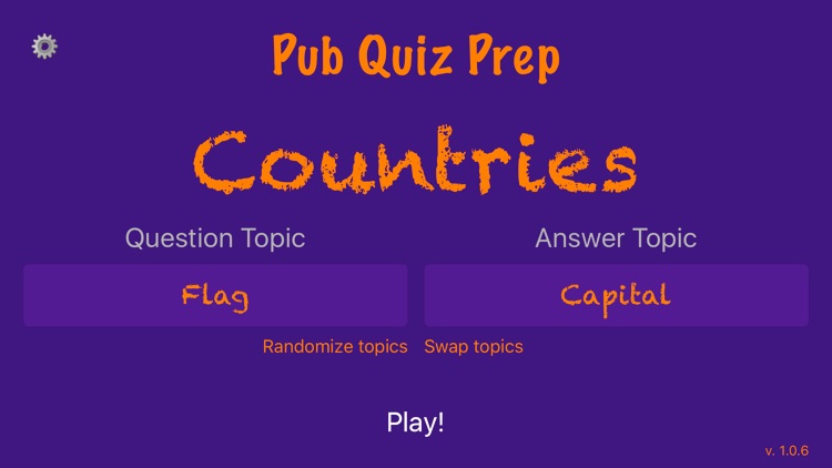 Pub Quiz Prep: Countries