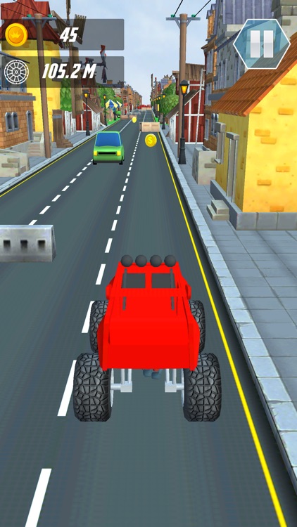 Blaze Monster 3D Truck Runner screenshot-3