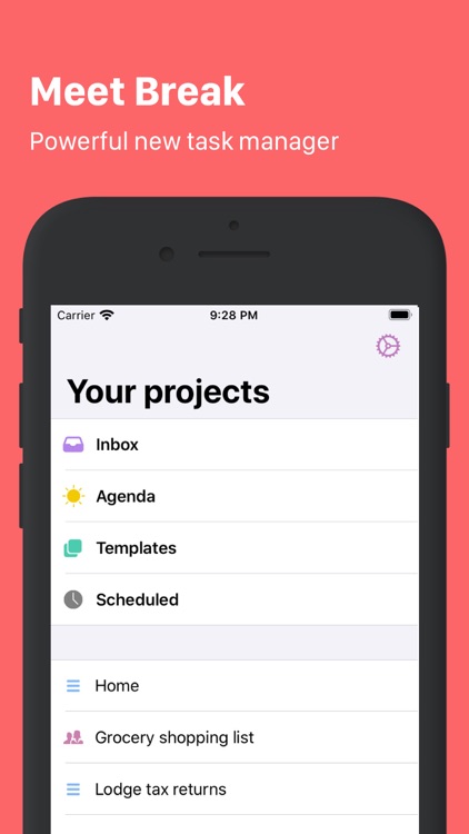 Break: GTD todo lists screenshot-4