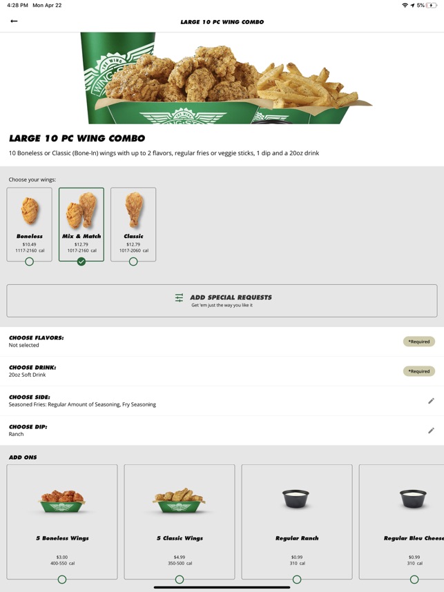 Wingstop order online top