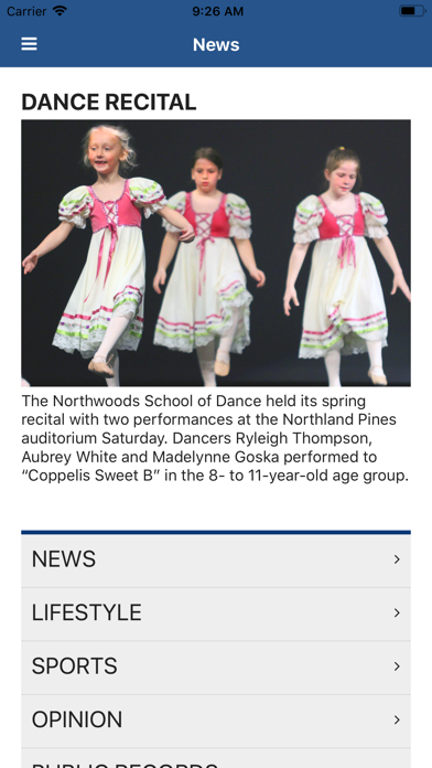 Vilas County News-Review Screenshot