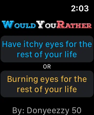 Screenshot #3 pour Would You Rather?