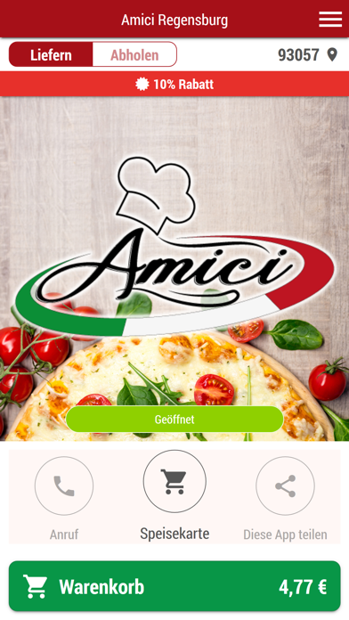 Amici Regensburg app screenshot