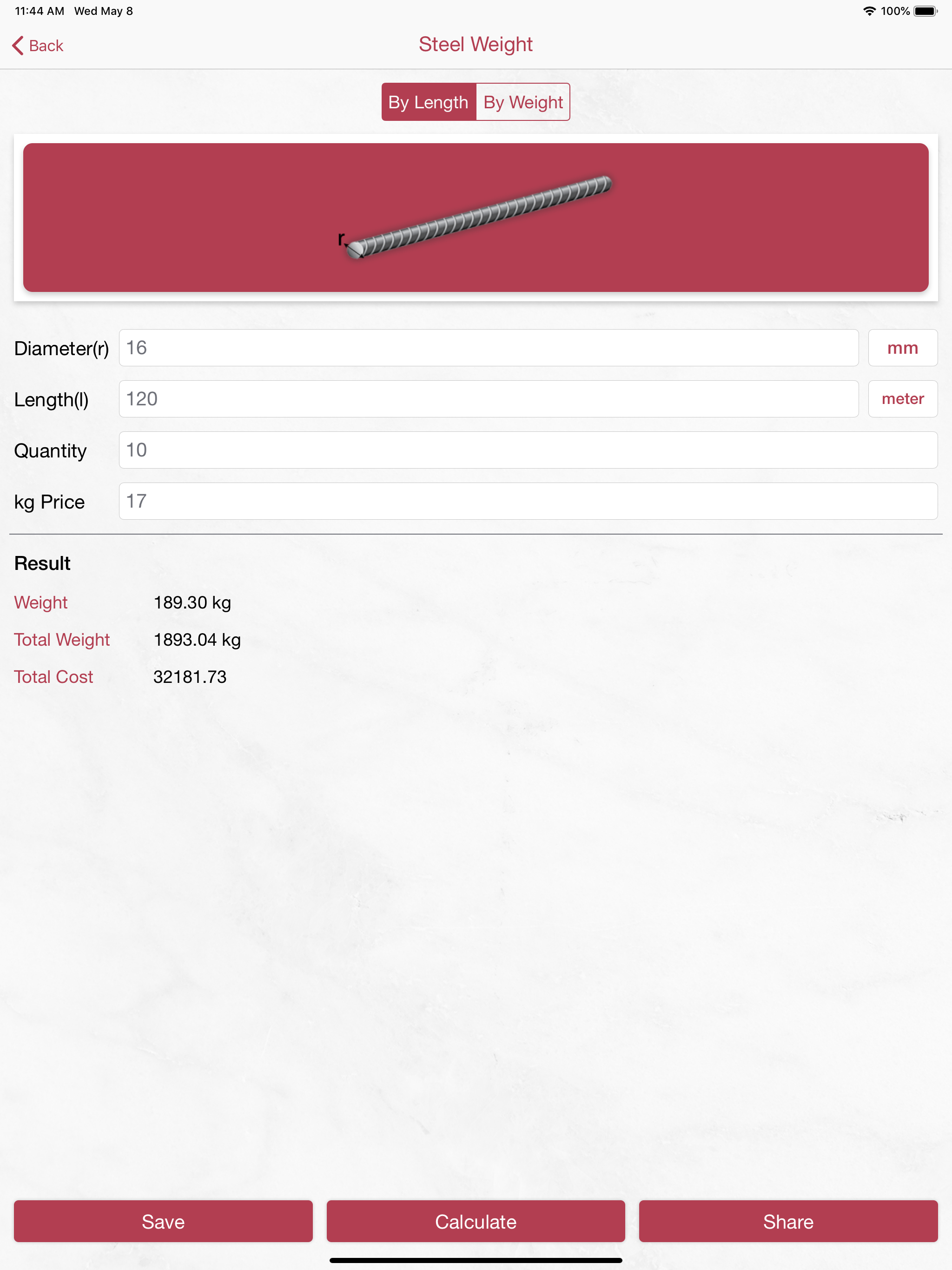 Concrete Calculator, Estimator