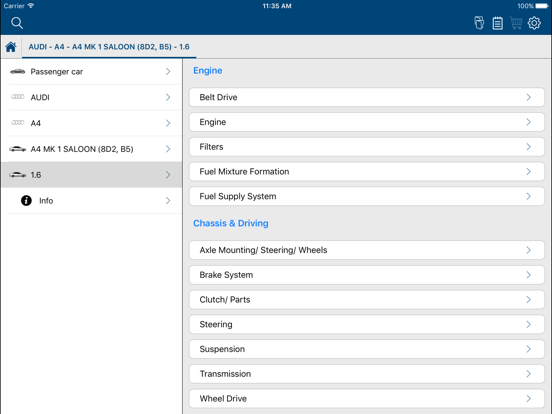 MEYLE Parts iPad screenshot 6 - Business app
