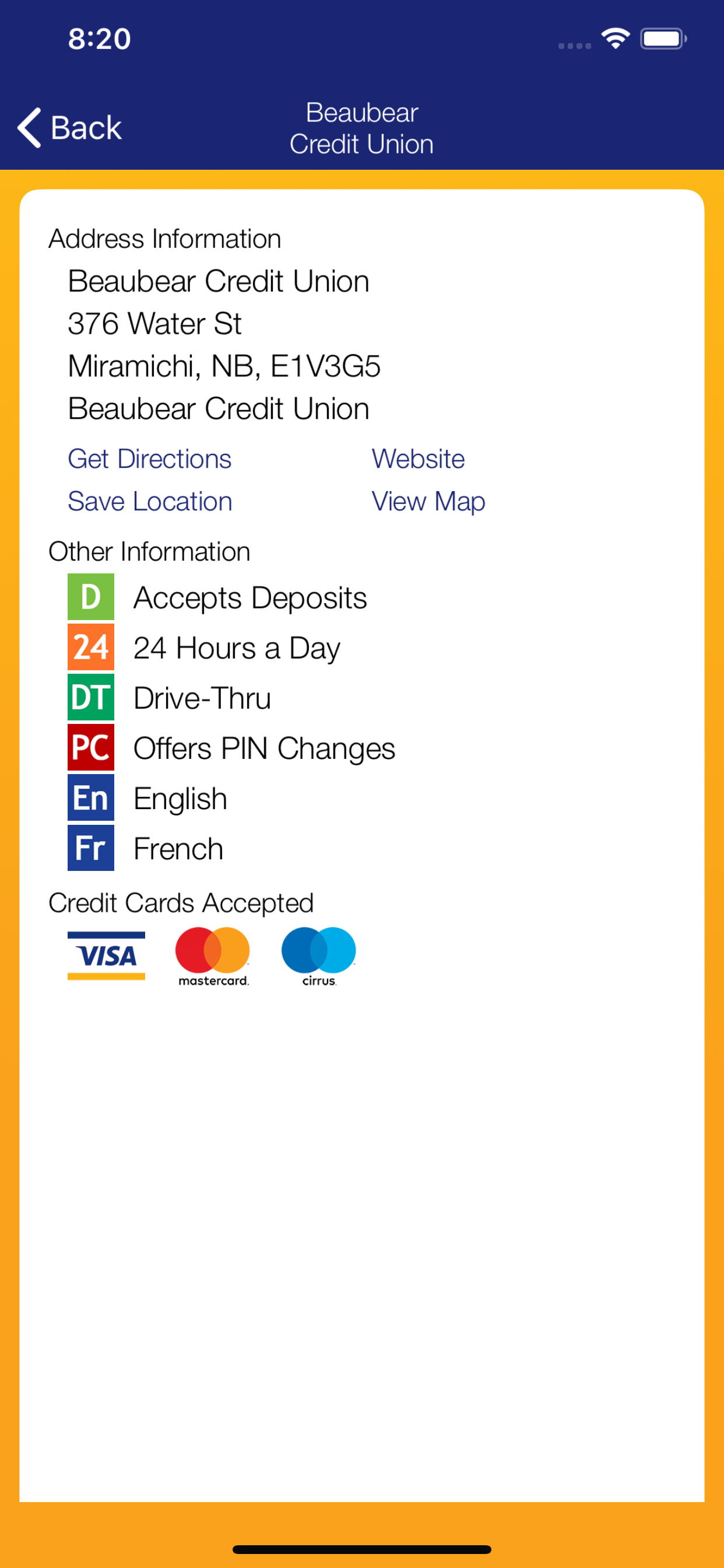 Beaubear CU ATM Locator screenshot 4