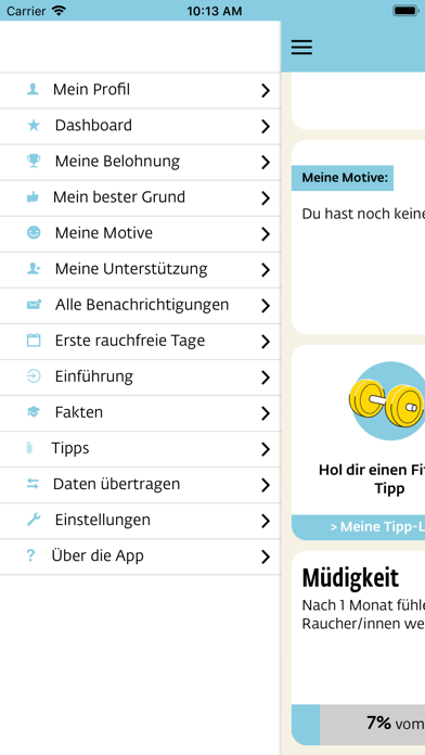 Rauchfrei App Screenshot