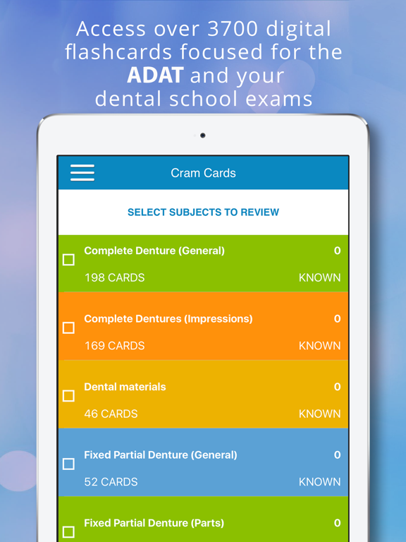Screenshot #4 pour ADAT Prosthodontics Cram Cards
