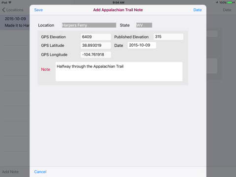 Appalachian Trail Notebook screenshot 4