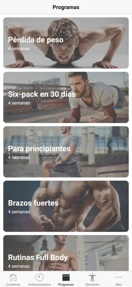 Ejercicios para hombres