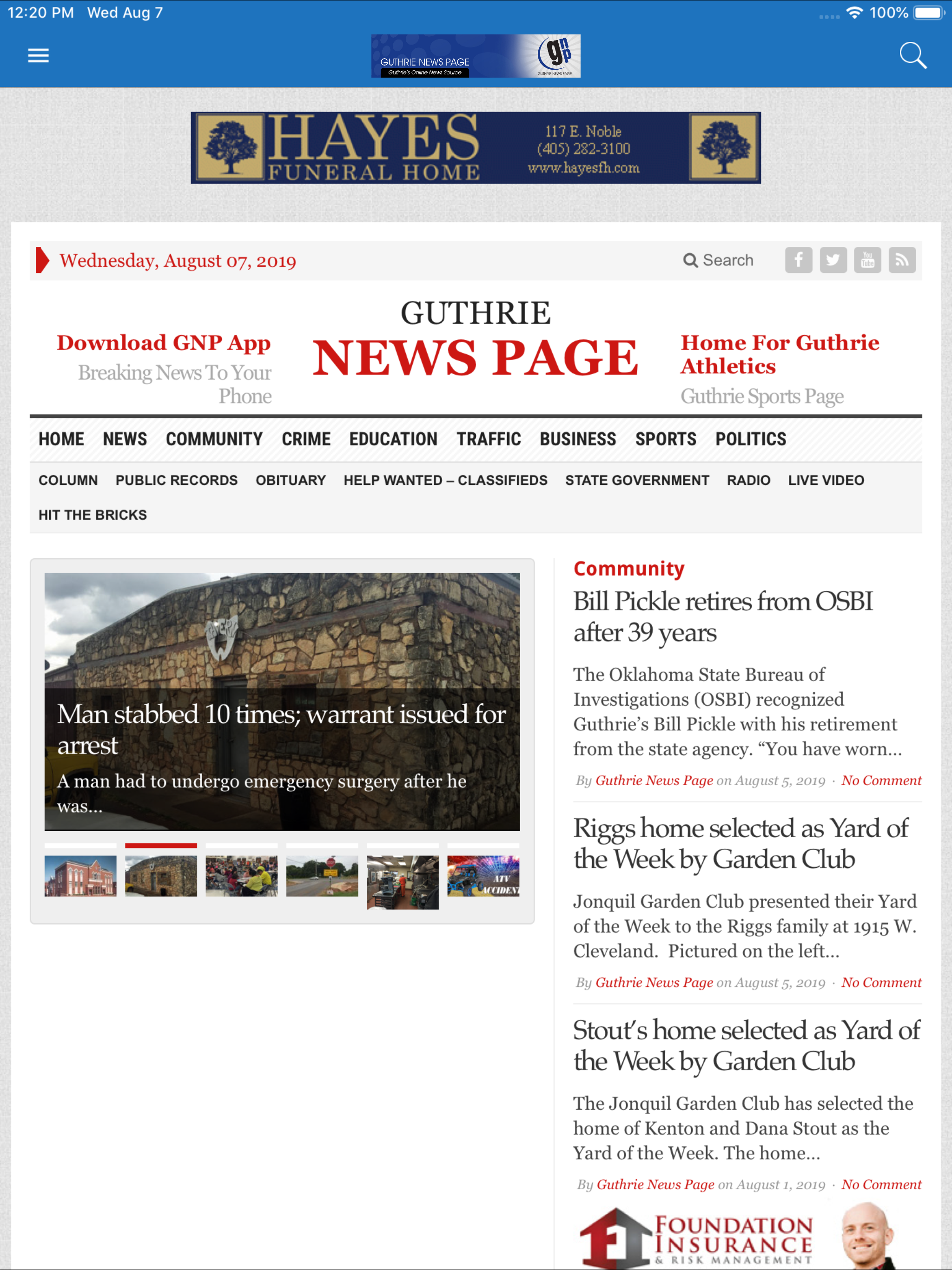 Guthrie News Page screenshot 6