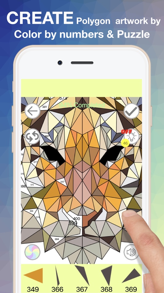 #1. Low-Poly Art color by number (iOS) Podle: Ratchanee Noparat