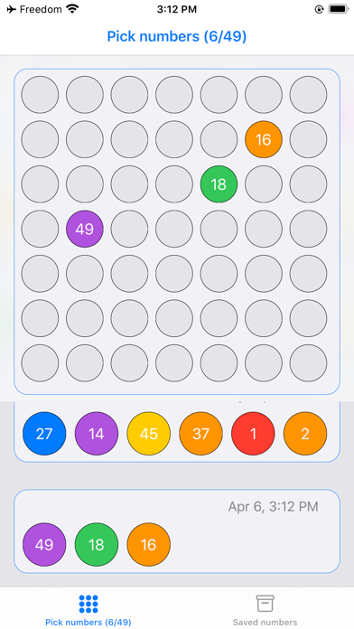 Screenshot #2 pour Pick Numbers