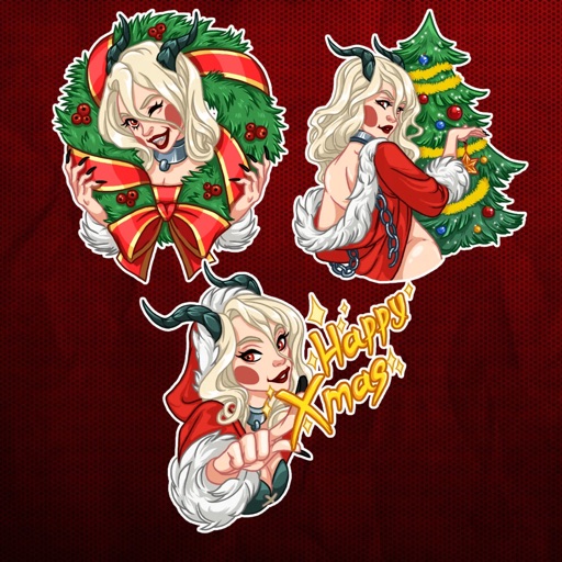Lady Krampus Christmas Sticker