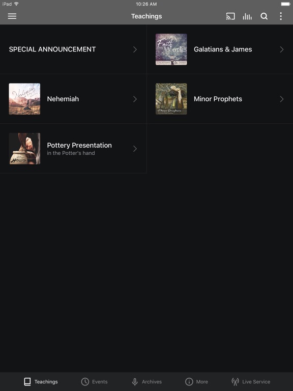 Calvary Chapel Sierra Vista iPad screenshot 1 - Lifestyle app