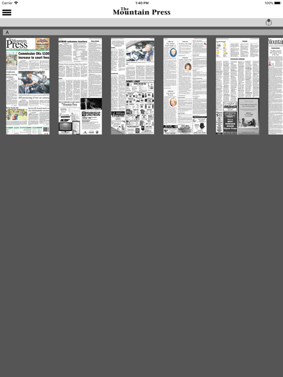 The Mountain Press iPad screenshot 5 - News app