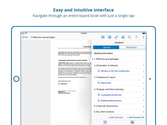 Azeus Convene iPad screenshot 4 - Business app