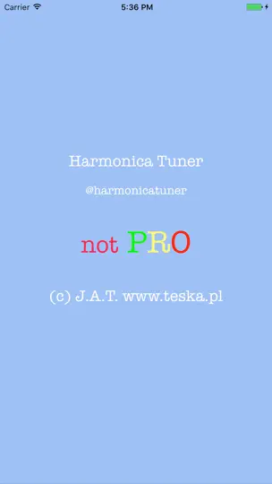 Captura de pantalla de Harmonica Tuner en iPhone 3
