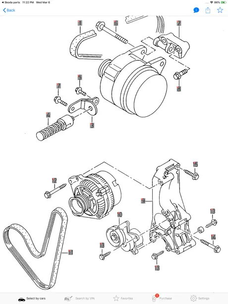 Seat parts and diagrams