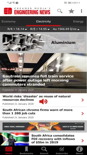Creamer Media Engineering News screenshot 1