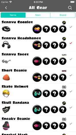 Game screenshot Gear DB for Splatoon 2 /GearDB apk